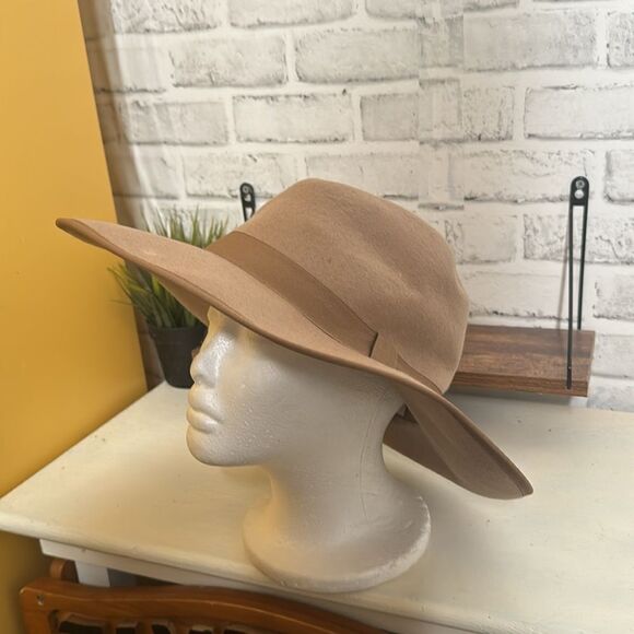 A New Day Brown Wool Wide Brimmed Hat - Picture 2 of 6